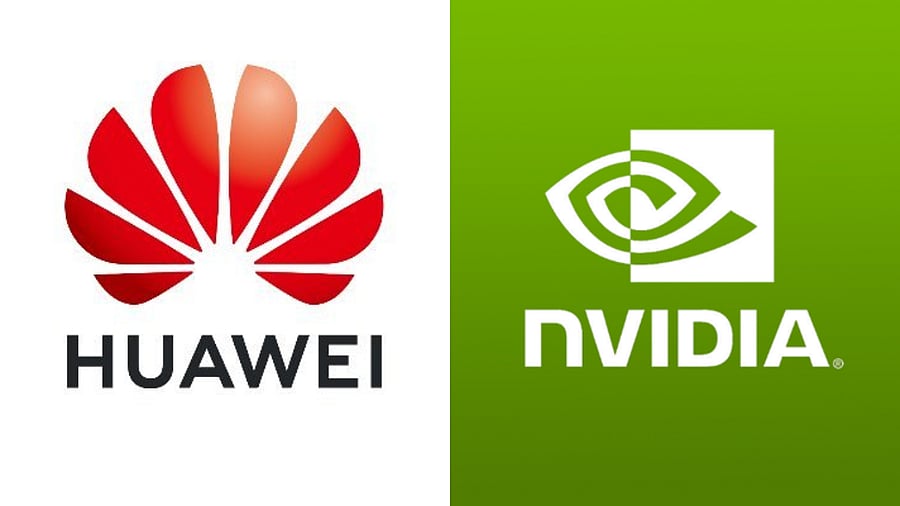 <div class="paragraphs"><p>Logos of Huawei and Nvidia (R).</p></div>